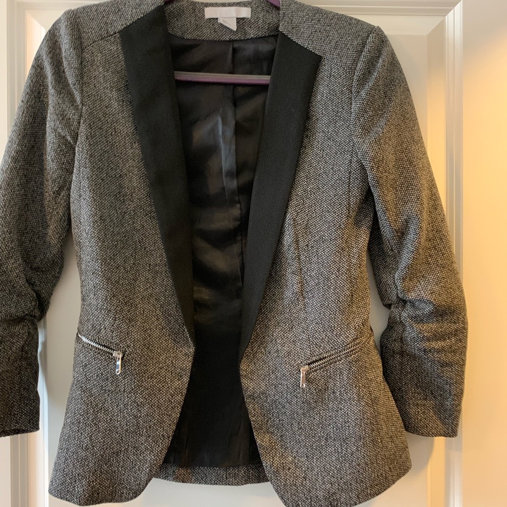 Black/gray Blazer with pockets